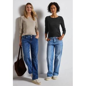 Street One Dames 2-pack shirts met lange mouwen in Multicolour, in size: 34