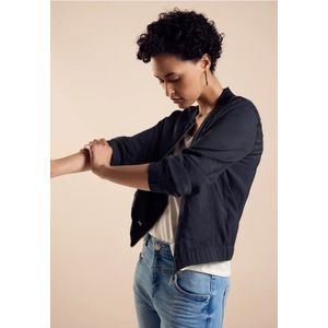 Street One Dames Blousonjack in keperstof in Blauw, in size: 44