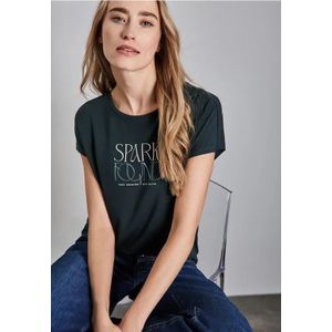 Street One - T-shirt - Rood - Viscosemix Met Stretch