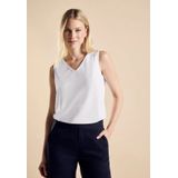 Street One Dames Top met borduursel in Wit, in size: 36