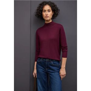 Street One Dames Trui met col in Rood, in size: 44