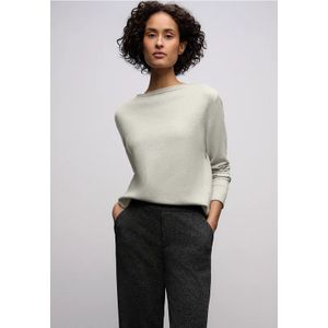 Street One Dames Trui met rolzoom in Grijs, in size: 34