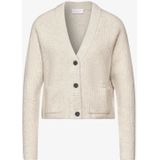 Street One - Studio Cosy Short Cardigan - Oak Beige Melange - Vest