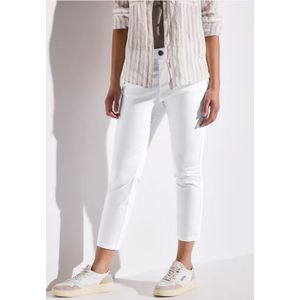 Street One Dames 7/8 satijnen broek in Wit, in size: 34