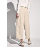 Street One - Culotte - Barley Beige - Dames - Hoge Taille - Brede Pijpen