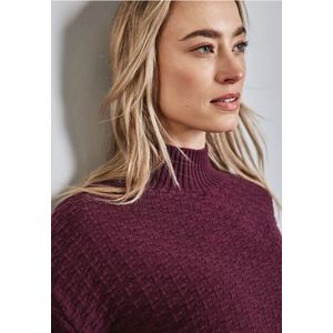 Street One Dames Trui met structuur in Rood, in size: 46