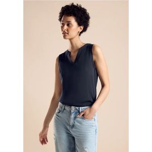Street One Dames Travel blousetop in Blauw, in size: 46