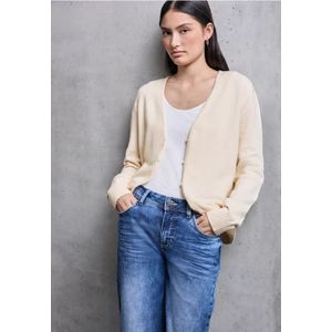Street One Studio Dames V-hals vest in Beige, in size: 34