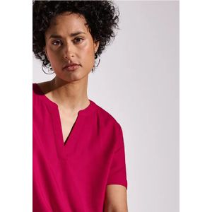 Street One Dames Blouse in effen kleur in Pink, in size: 34