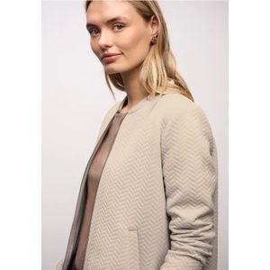 Street One Dames Jas met structuur in Beige, in size: 34