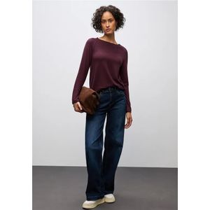 Street One Dames Zacht gemêleerd shirt in Rood, in size: 34