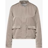 Street One - Satijnen Blouson - Dames - Zwart - Viscosemix