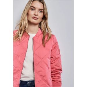 Street One Dames Blouson met doorgestikt patroon in Pink, in size: 36