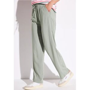 Street One Dames Broeken met wijde pijpen in Groen, in size: 32