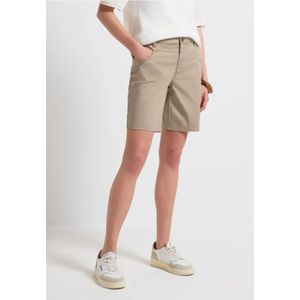 Street One Dames Satijnen bermuda in Beige, in size: 36