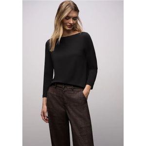 Street One Dames Shirt in lange stijl in Zwart, in size: 34