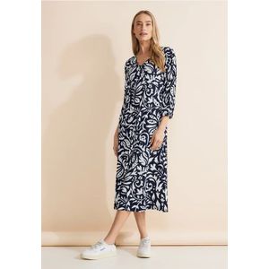 Street One Dames Jurk met bloemenpatroon in Blauw, in size: 34
