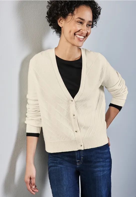 Street One - A253911 - Damesvest - Zacht Beige