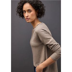 Street One Dames Zacht gemêleerd shirt in Bruin, in size: 34