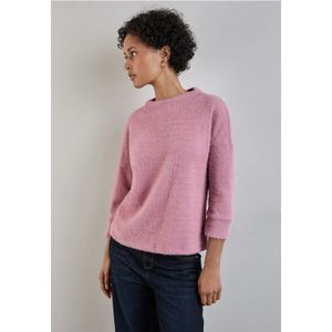 Street One Dames Pluizig shirt in Roze, in size: 44