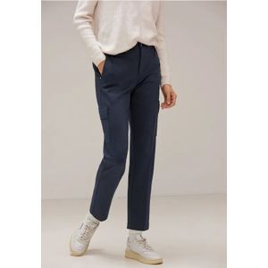 Street One Dames Casual fit chinobroek in Blauw, in size: 34