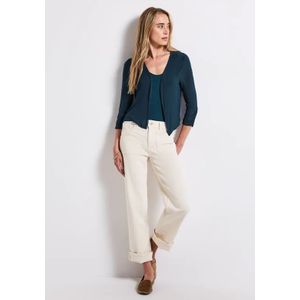 Street One Dames Open jas in Turkoois, in size: 36