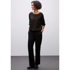 Street One Dames Leo blouse met taping details in Bruin, in size: 34