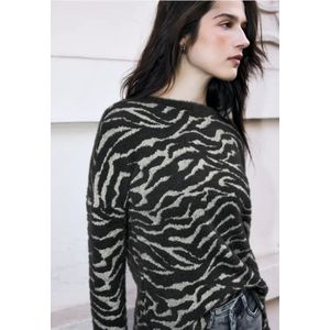 Street One Studio Dames Shirt met patroon in Grijs, in size: 34