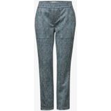 Street One - Bedrukte Velours Broek - Groen - Dames