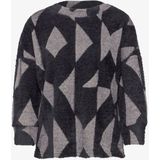 Street One - Pluizig Shirt - Blauw - 3/4-Mouwen