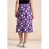 Street One Dames Jersey midirok in Multicolour|Paars, in size: 32