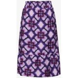Street One Dames Jersey midirok in Multicolour|Paars, in size: 32