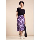 Street One Dames Jersey midirok in Multicolour|Paars, in size: 32