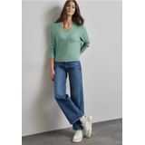 Street One - T-shirt - V-hals - Zacht - Viscosemix