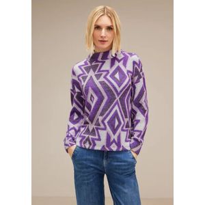 Street One Dames Shirt met opstaande kraag in Paars, in size: 40