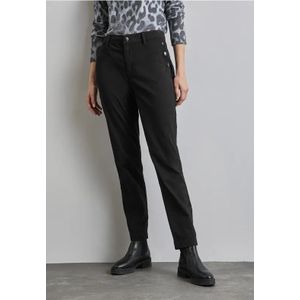 Street One - Slanke Broek - Zwart - Katoenmix