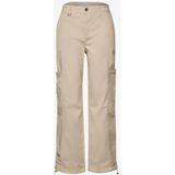 Street One Dames Cargo broek met rechte pijpen in Beige, in size: 32