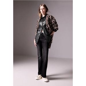 Street One Studio Dames Lederlook blouse in Zwart, in size: 40