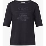 Street One - Shirt - Blauw - Viscosemix met Stretch