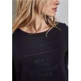 Street One - Shirt - Blauw - Viscosemix met Stretch