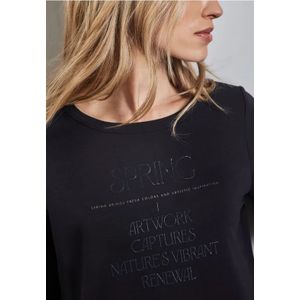 Street One - Shirt - Blauw - Viscosemix met Stretch