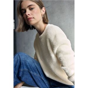 Street One Studio Dames Zachte trui met ronde hals in Beige, in size: 40