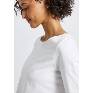 Street One Dames Basic shirt met lange mouwen in Wit, in size: 34