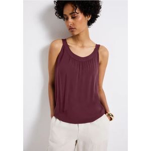 Street One - Dames Top - Rood - Structuurmix