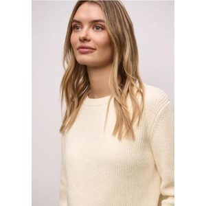 Street One Dames Chenille trui in Beige, in size: 34