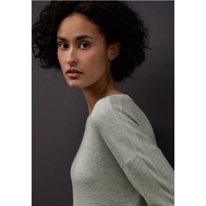 Street One Dames Shirt met glitterdetails in Grijs, in size: 34