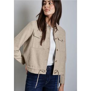 Street One Dames Wol-look jas in Beige, in size: 46