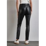 Street One Dames Broek met coating in Zwart, in size: 32