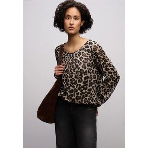 Street One Dames Chiffon blouse in Beige, in size: 34