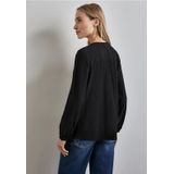 Street One - Gestructureerde Blouse - Zwart - Dames